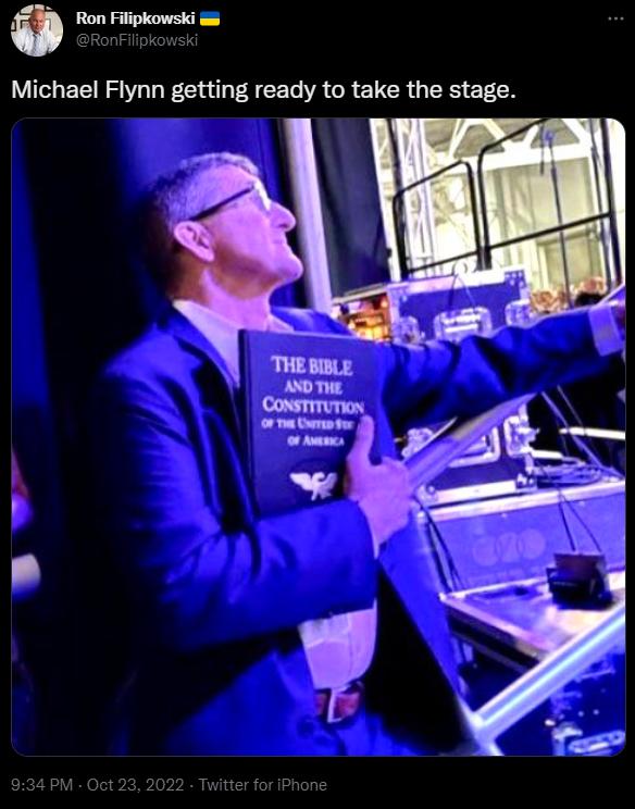 iiiaiell Michael Flynn getting ready to take the stage