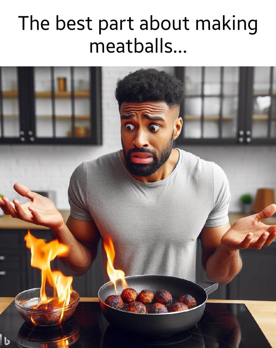 The best part about making meatballs
