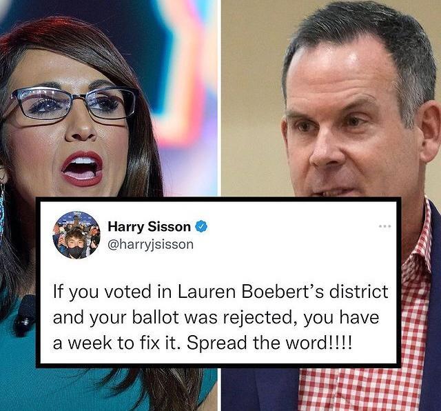 If you voted in Lauren Boeberts district and your ballot was rejected you have a week to fix it Spread the word