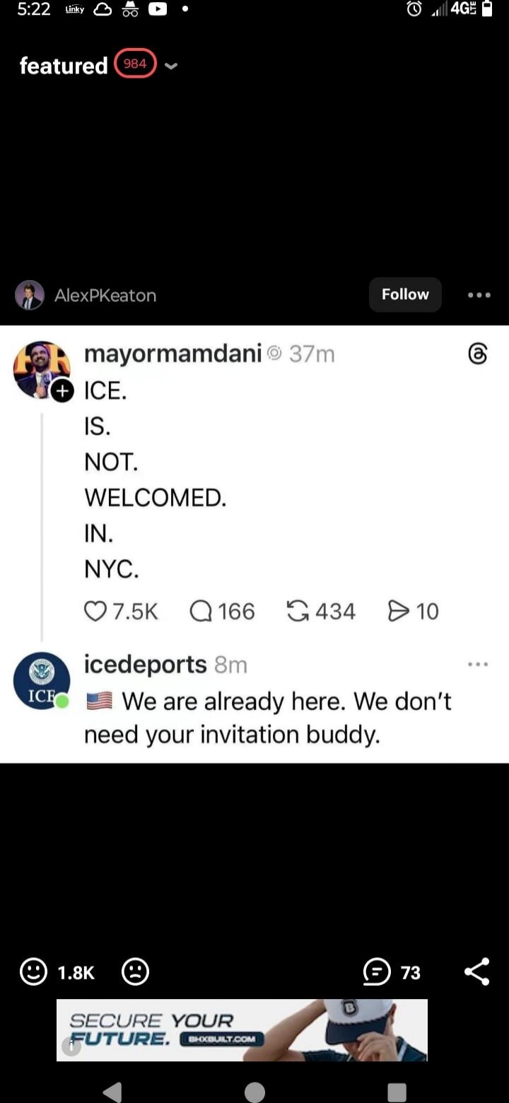 ICE. IS. NOT. WELCOMED. IN. NYC. 

🇺🇸 We are already here. We don’t need your invitation buddy.