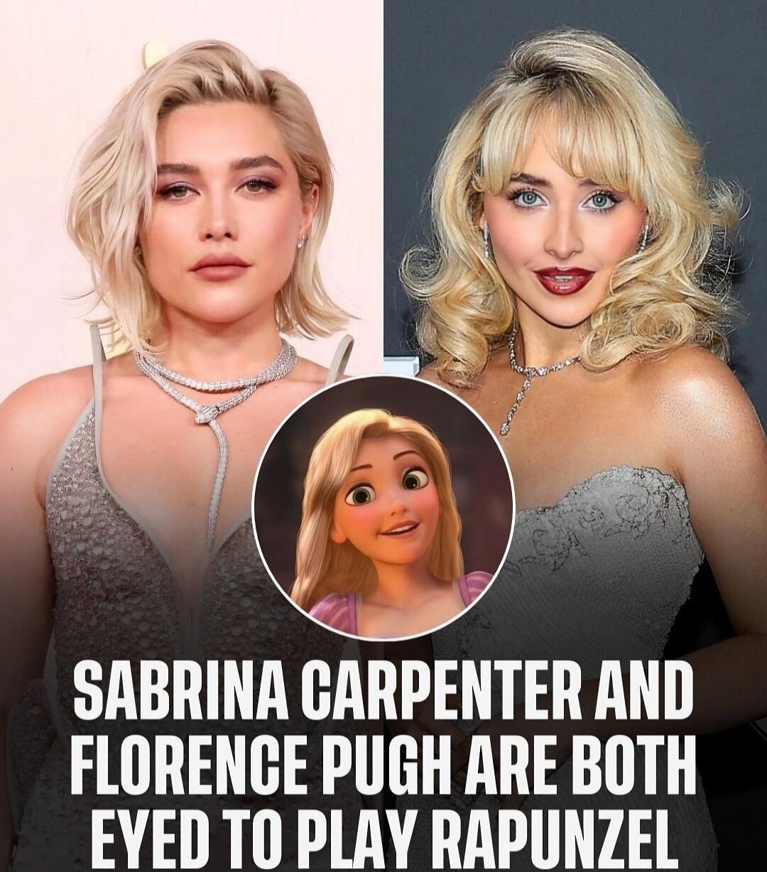 SABRINA CARPENTER AND FLORENGE PUGH ARE BOTH EVED TO PLAY RAPUNZEL