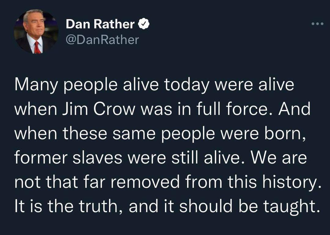 DEVIRE K IDETRREp11g VETaYA o STeT ol SRV NYR Kol EWAWET RTINS WalsTa Wi NG e IVANE TRl V11 el el Nale when these same people were born former slaves were still alive We are not that far removed from this history It is the truth and it should be taught