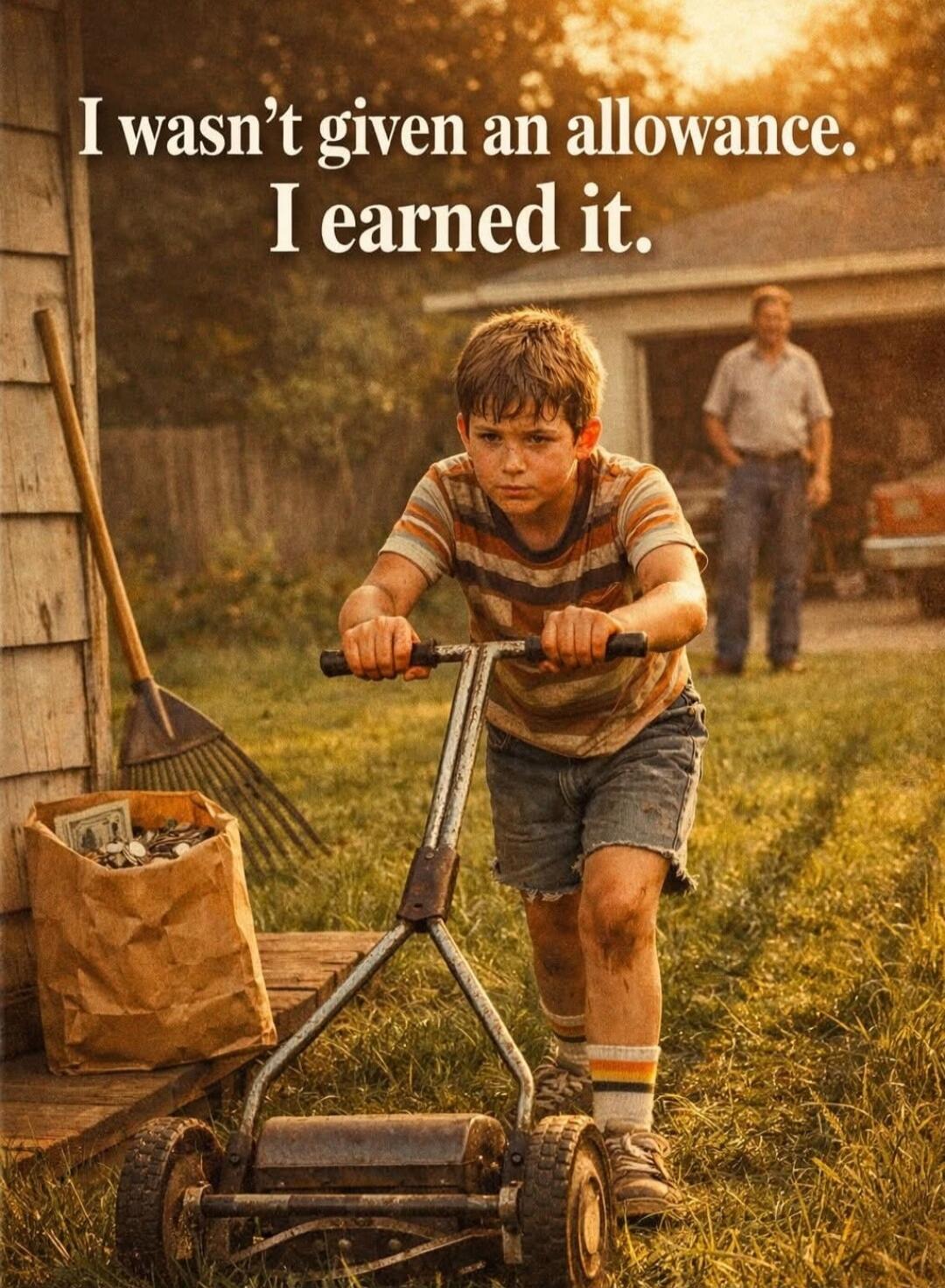 I wasn't given an allowance. I earned it.