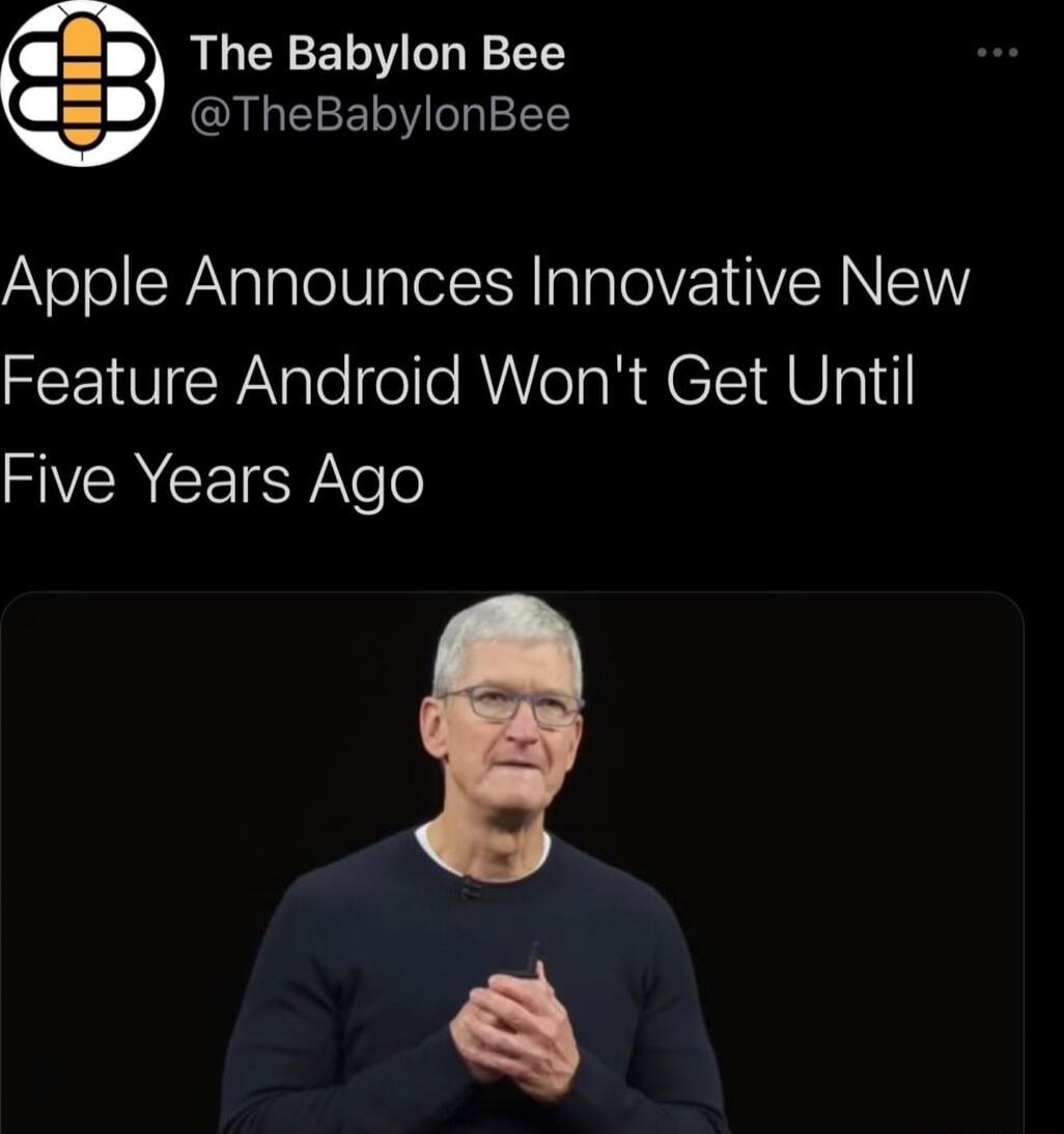 The Babylon Bee TheBabylonBee AYoloIWaTalel alel R TalelVZ 1 RN Feature Android Wont Get Until EIVERCEIEYelo 9