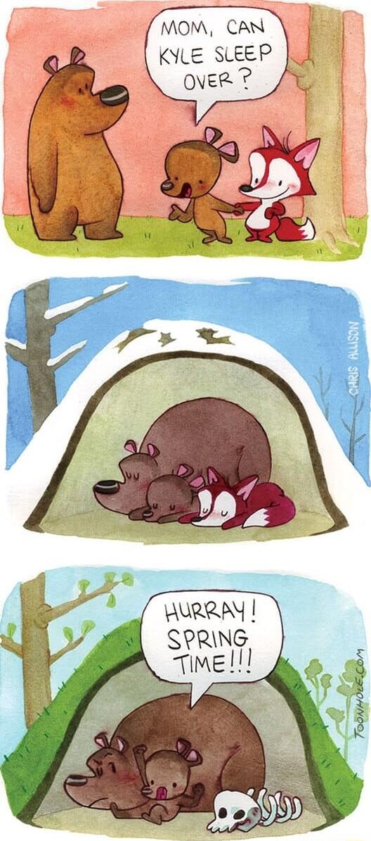 MOM CAN KYLE SLEEP K OVER HURRA SPRING Timel TooNkOBELoM