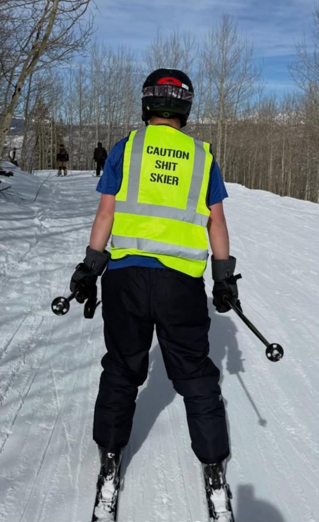 CAUTION SHIT SKIER