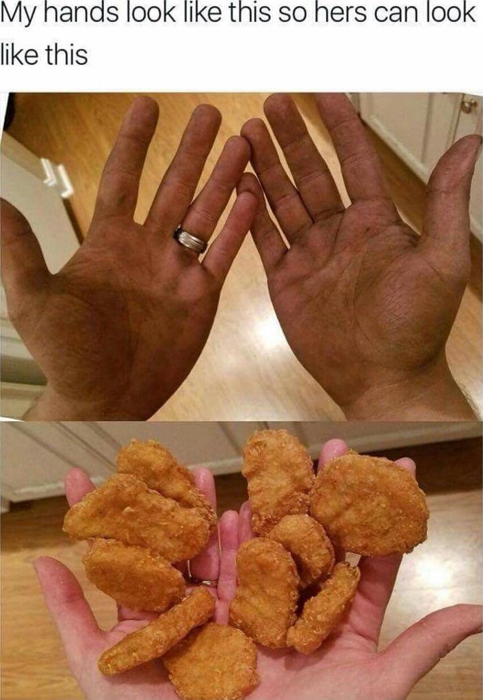 My hands look like this so hers can look like this