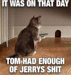 IT WAS ON THAT DAY TOM HAD ENOUGH OF JERRYS SHIT