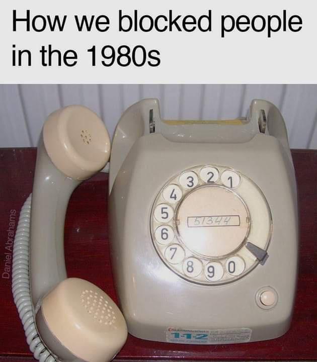 How we blocked people in the 1980s