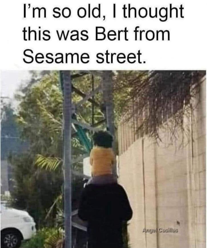 I'm so old, I thought this was Bert from Sesame street. Angel Casillas