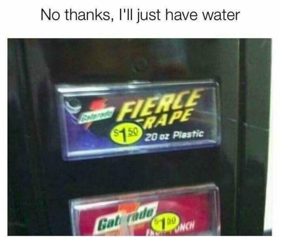 No thanks Ill just have water