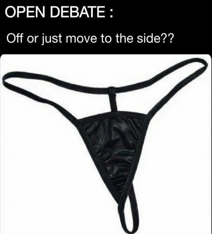 OPEN DEBATE : Off or just move to the side??