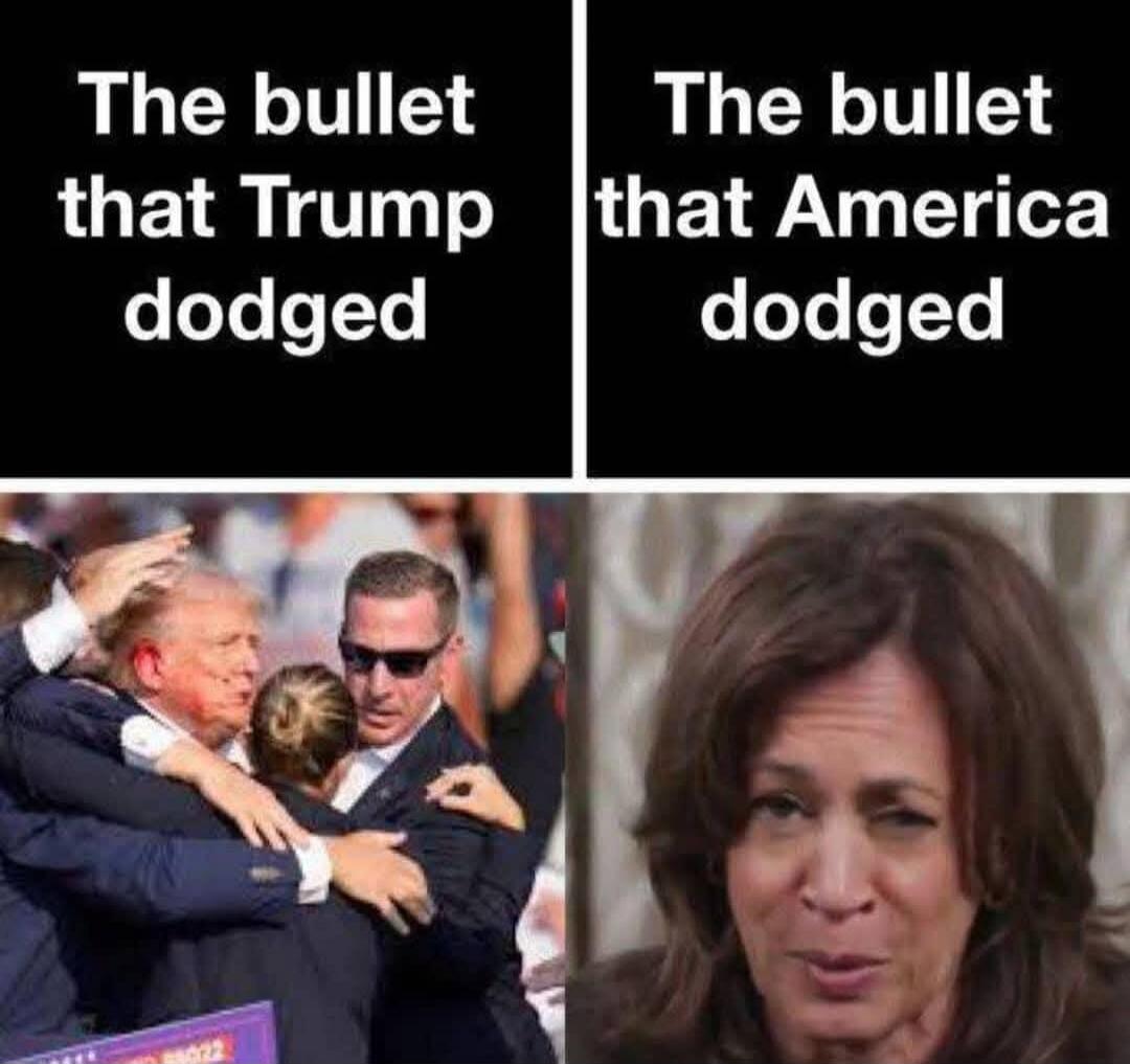 The bullet that Trump dodged. The bullet that America dodged.
