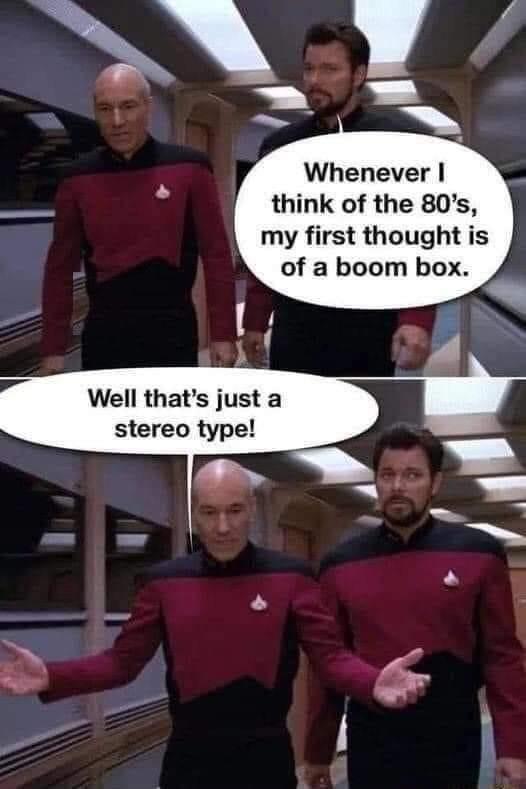 Whenever think of the 80s my first thought is of a boom box Well thats just a stereo type