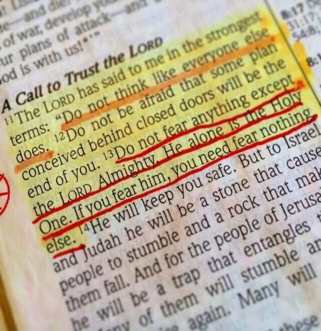 A Call to Trust the LORD. The LORD has said to me in the strongest terms: 