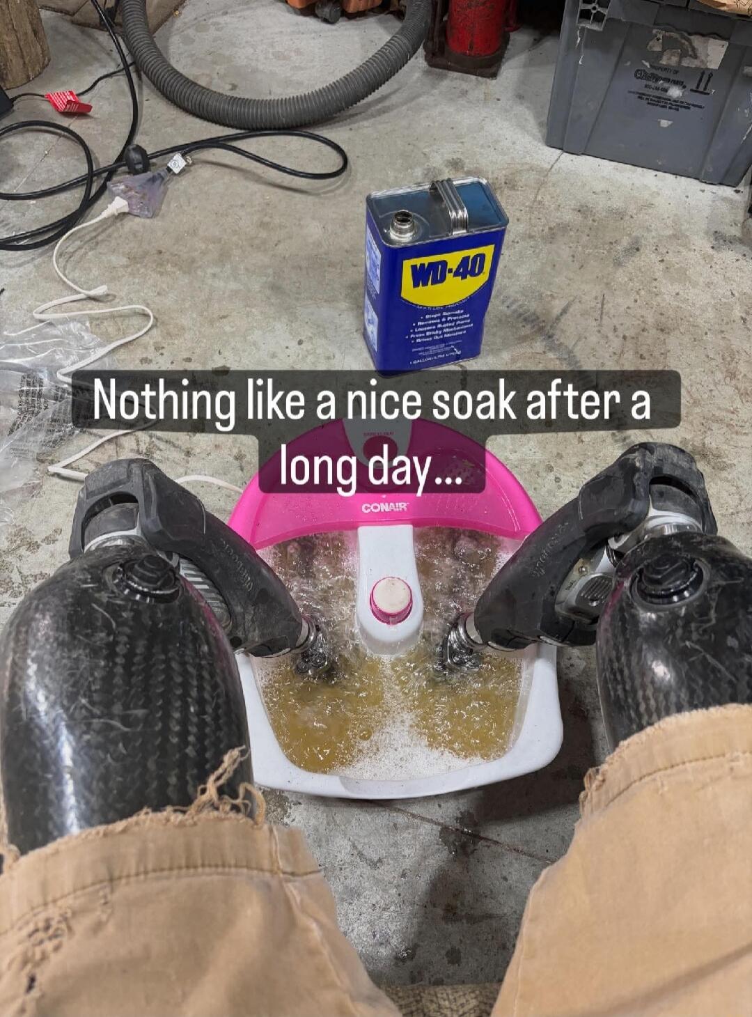 Nothing like a nice soak after a long day...