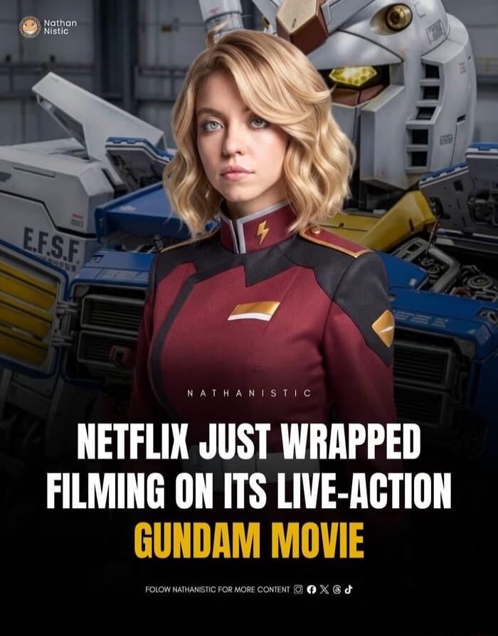 Nathan Nistic E.F.S.F. NATHANISTIC NETFLIX JUST WRAPPED FILMING ON ITS LIVE-ACTION GUNDAM MOVIE FOLOW NATHANISTIC FOR MORE CONTENT
