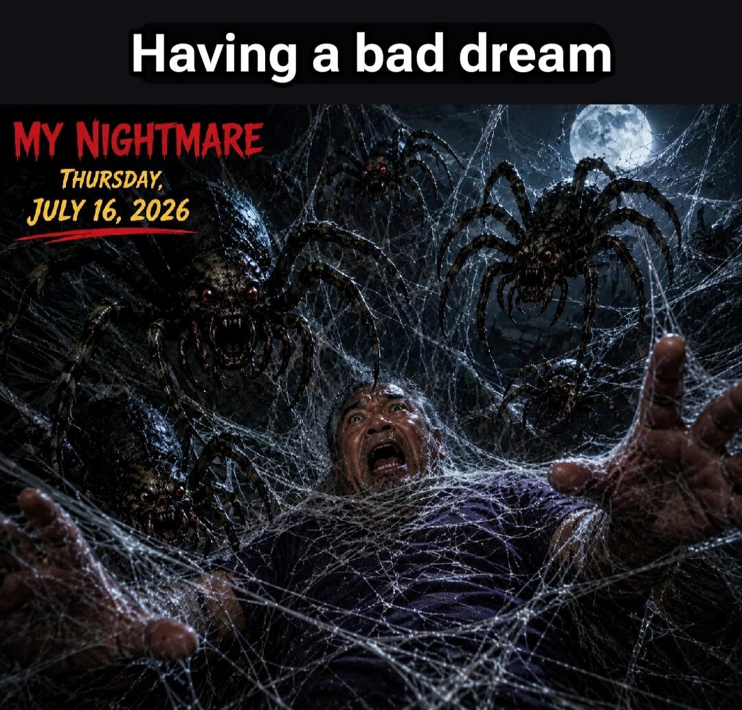 Having a bad dream MY NIGHTMARE THURSDAY, JULY 16, 2026