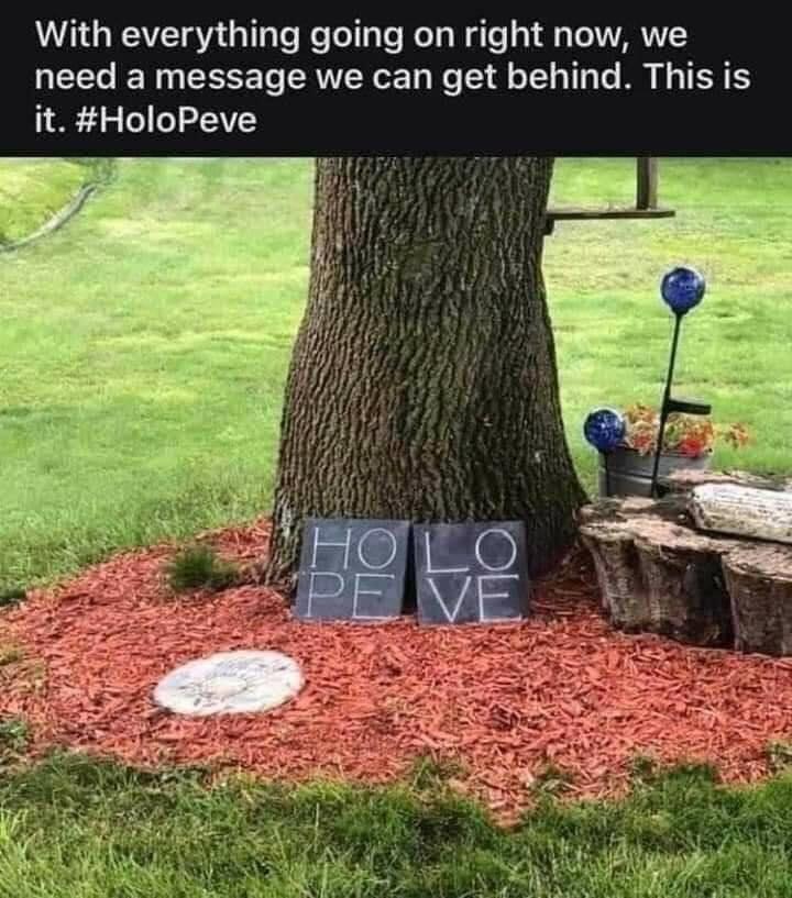 With everything going on right now we need a message we can get behind This is it HoloPeve