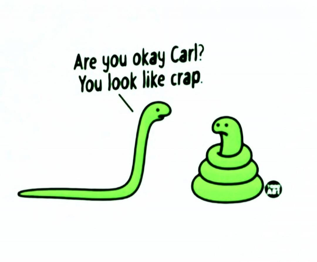 Are you okay Carl? You look like crap.