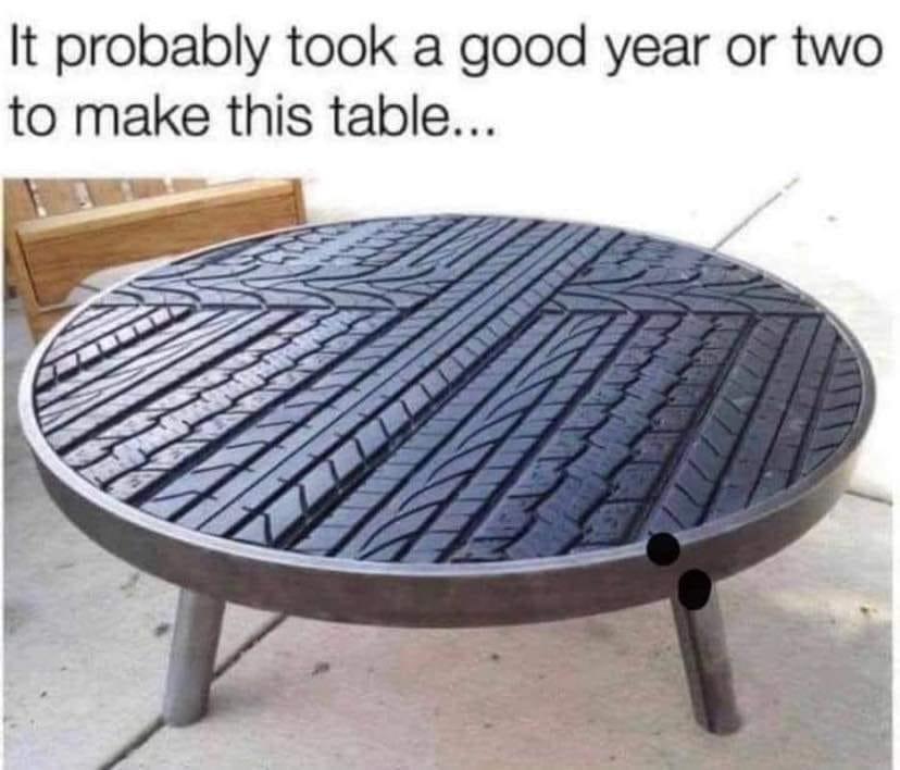 It probably took a good year or two to make this table
