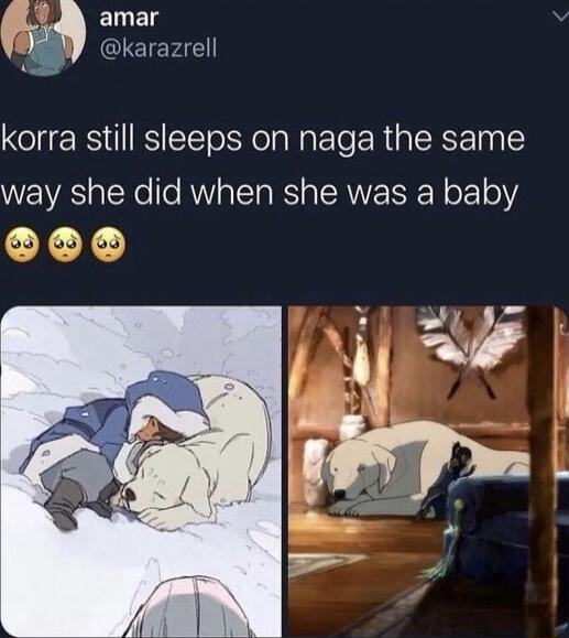 P ELED ISy karazrell korra still sleeps on naga the same WEWAS alXe o AWV aTTa RS IRV W oo o 200