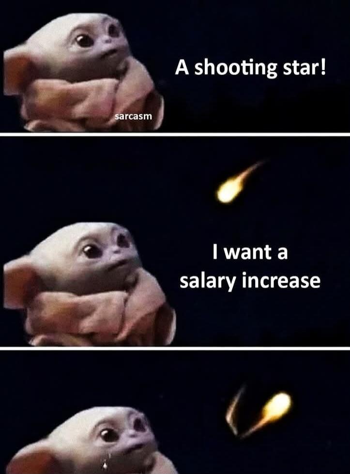 A shooting star! sarcasm I want a salary increase