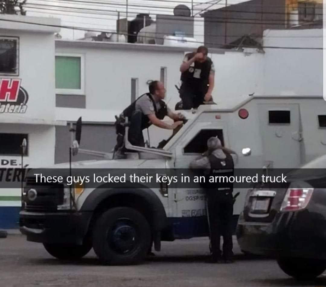 These guys locked their keys in an armoured truck W