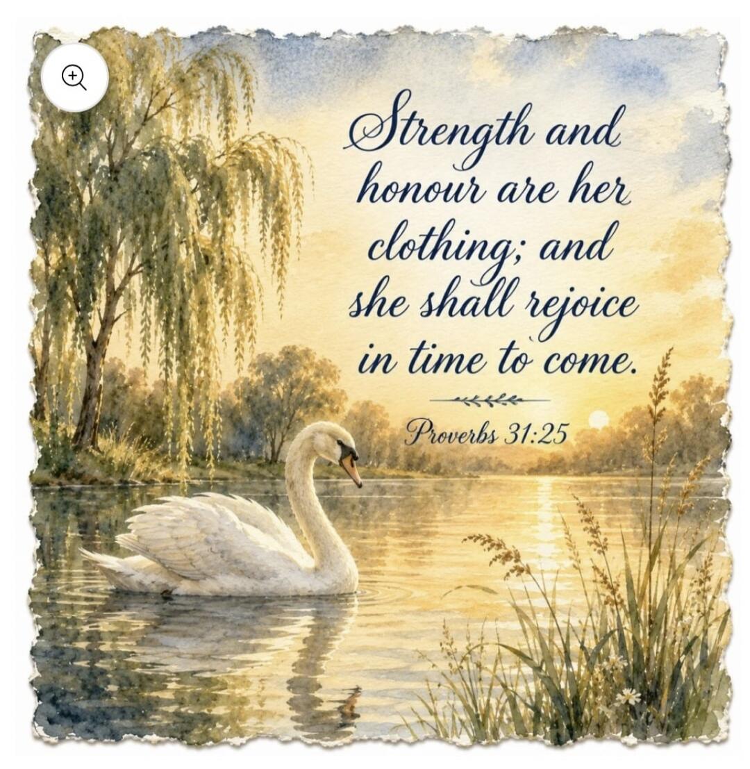 Strength and honour are her clothing; and she shall rejoice in time to come. Proverbs 31:25