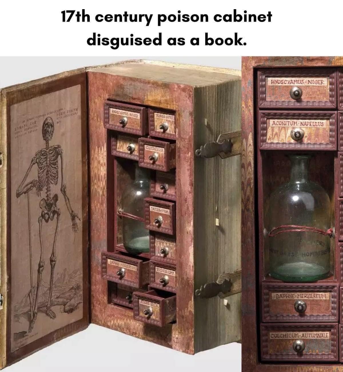 17th century poison cabinet disguised as a book R ivoscyanus Nicer P AT I ACONITUN NAPELLUS WA iy R 3 o 3 i J LY I t J A1 o o e o S EREUN o i 6