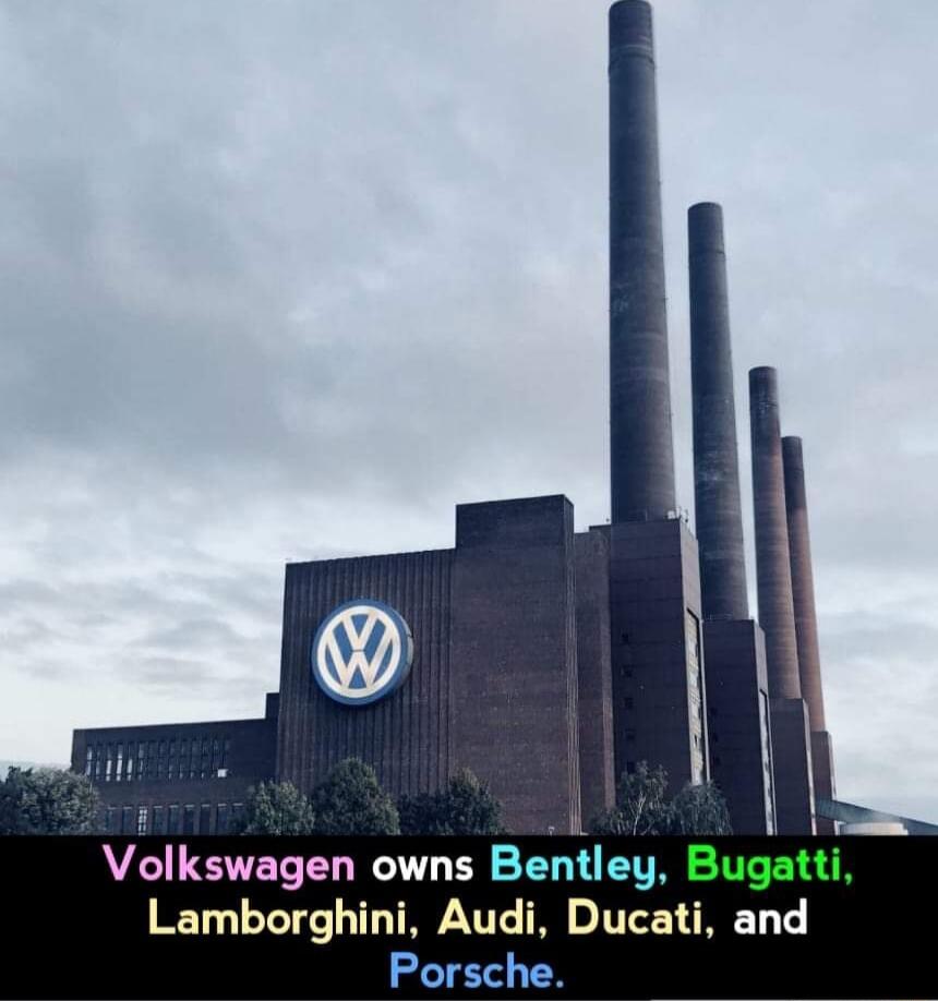 i L i Volkswagen owns Bentley Bugatti Lamborghini Audi Ducati and Porsche