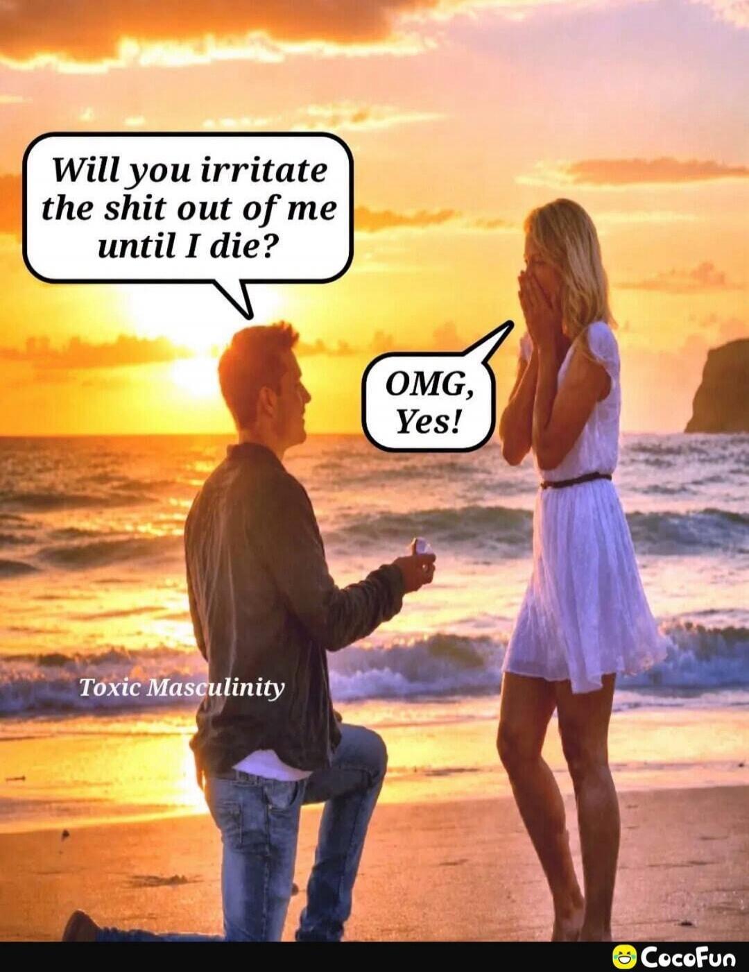 Will you irritate the shit out of me until I die? OMG, Yes! Toxic Masculinity