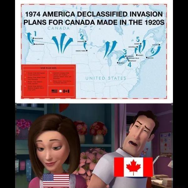1974 AMERICA DECLASSIFIED INVASION PLANS FOR CANADA MADE IN THE 19208