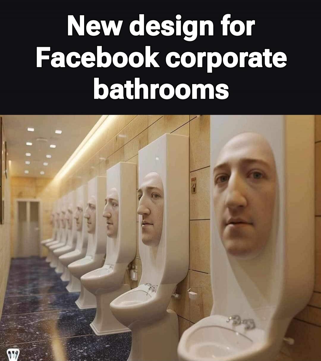 New design for Facebook corporate bathrooms
