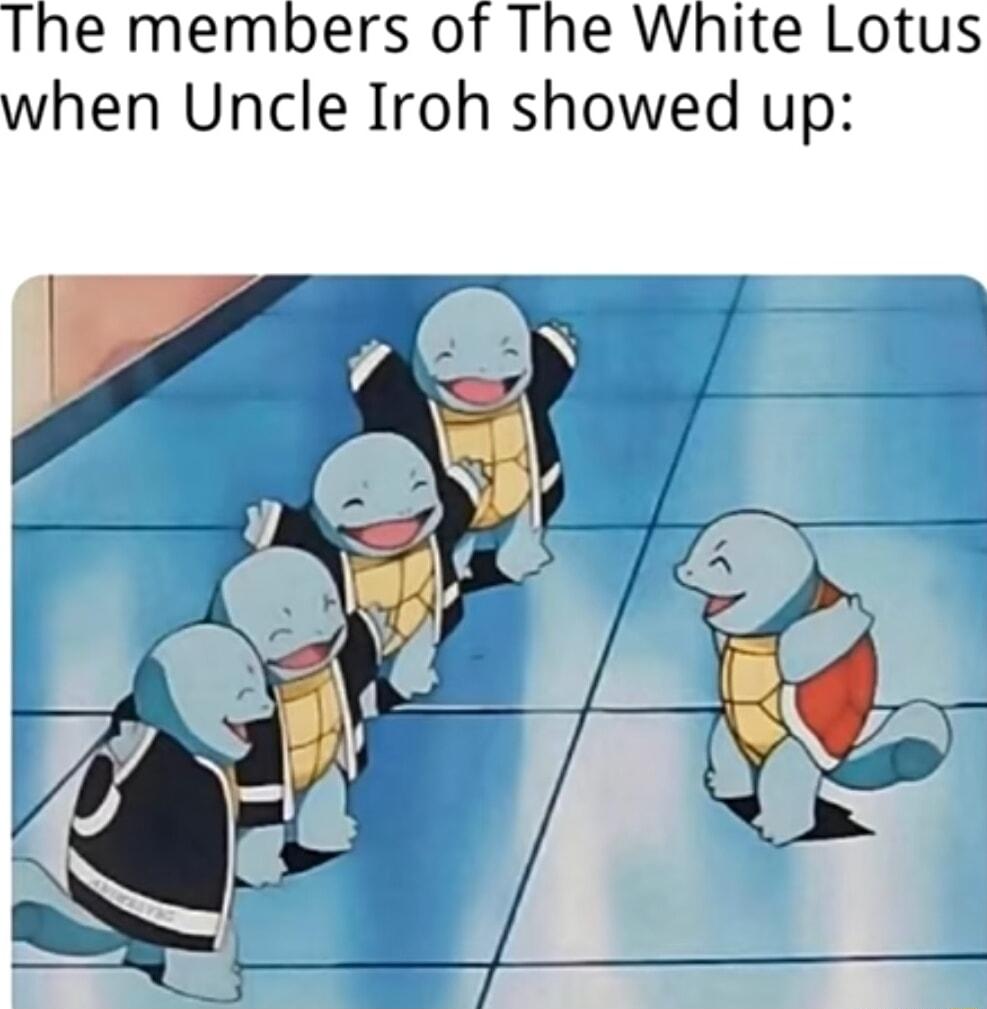 The members of The White Lotus when Uncle Iroh showed up