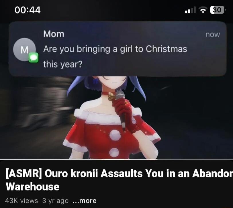 0044 P 30 Mom now Are you bringing a girl to Christmas this year ASMR Ouro kronii Assaults You in an Abandor Warehouse 43K views 3 yr ago more