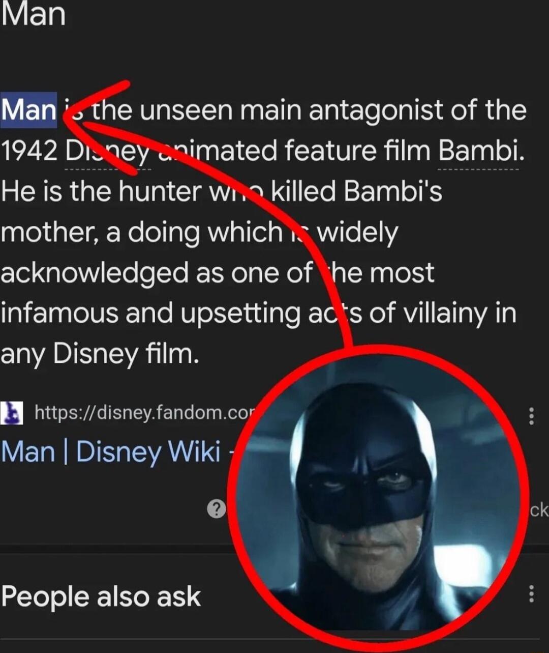 Man Man is the unseen main antagonist of the infamous and upsetting acs of villainy in any Disney film I httpsdisneyfandomco Man Disney Wiki People also ask
