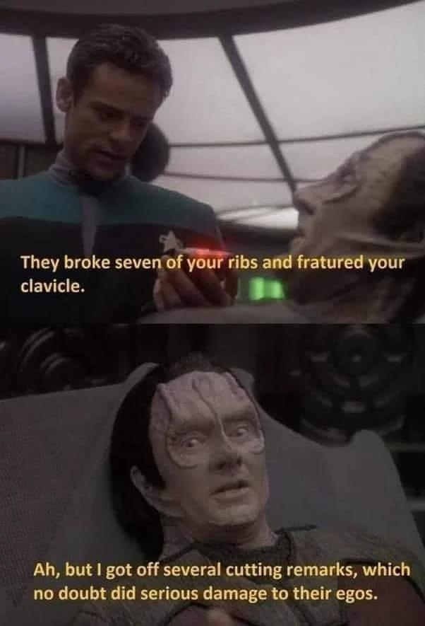 5 They broke seven Mbs and fratured your EVTER E Y Ah but got off several cutting remarks which QUGG TG LG IR ET EECR GRG TG IR