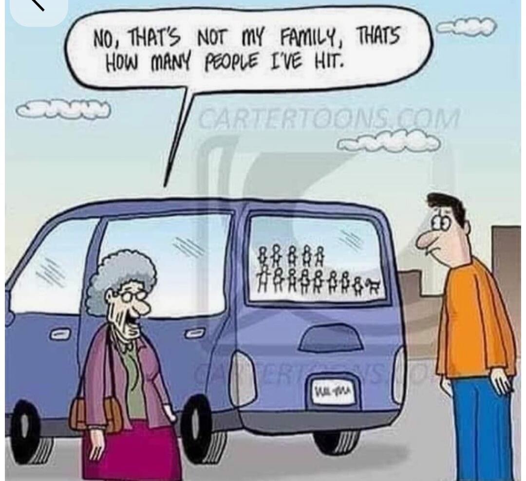 NO, THAT'S NOT MY FAMILY, THATS HOW MANY PEOPLE I'VE HIT.