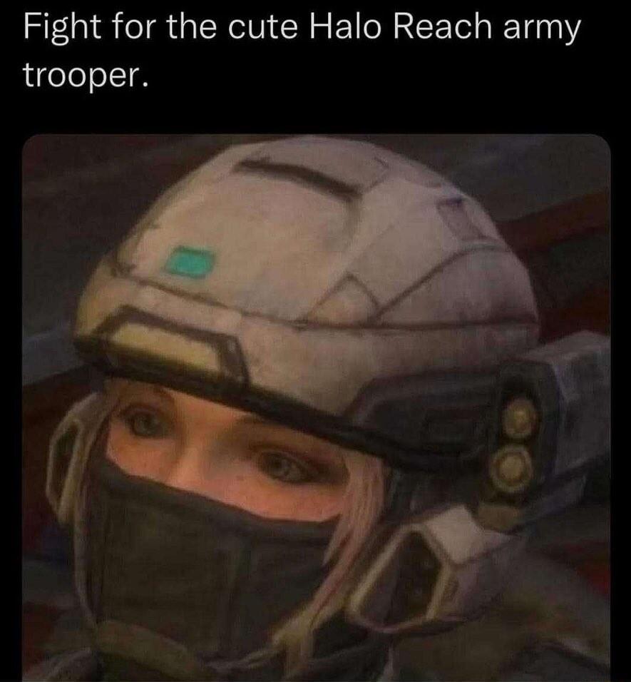 Fight for the cute Halo Reach army trooper