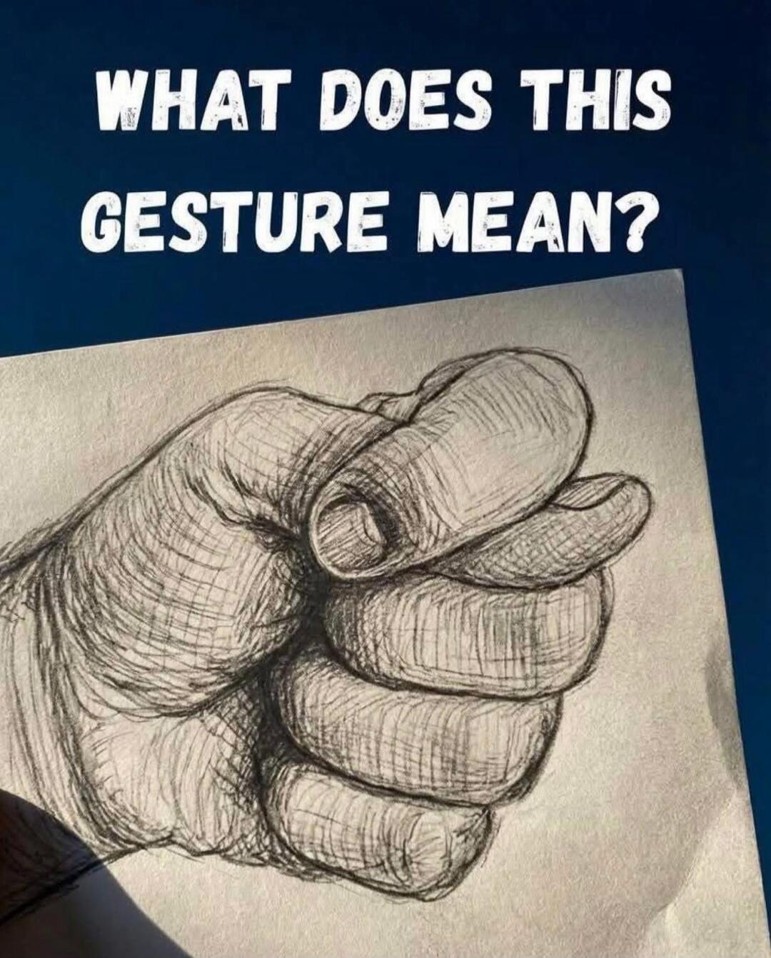 WHAT DOES THIS GESTURE MEAN?