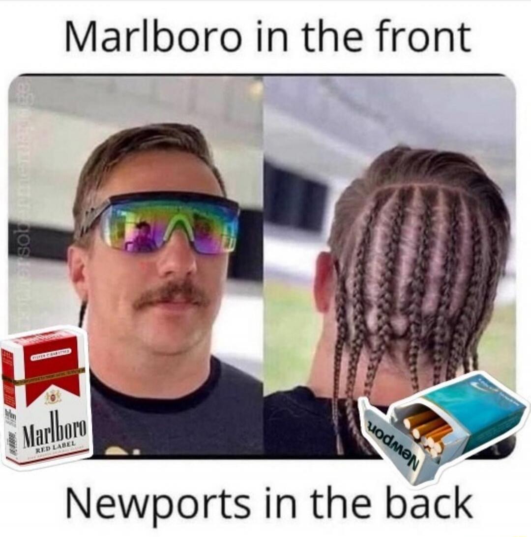 Marlboro in the front Newports in the back
