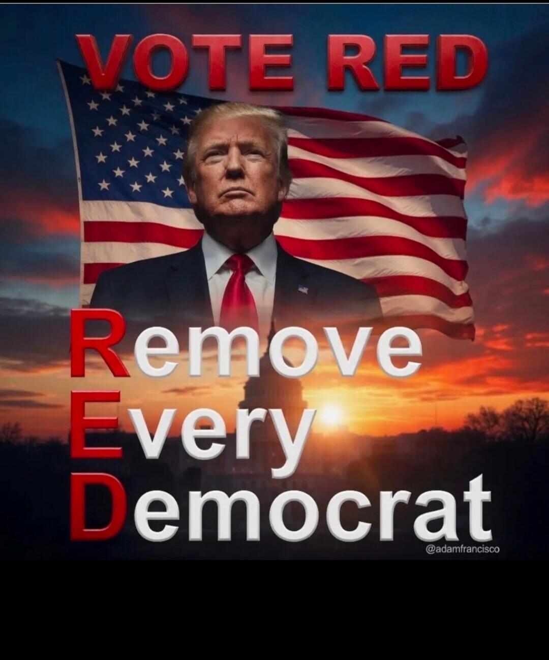 VOTE RED Remove Every Democrat @adamfrancisco