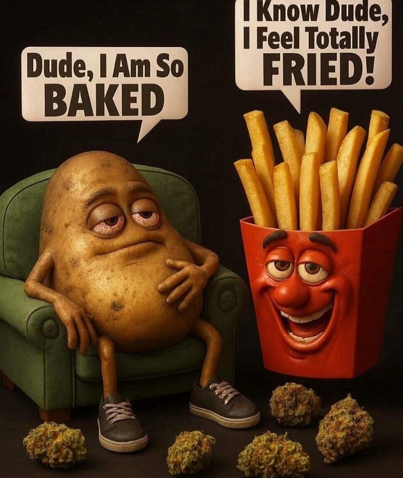 Dude, I Am So BAKED
Know Dude, I Feel Totally FRIED!