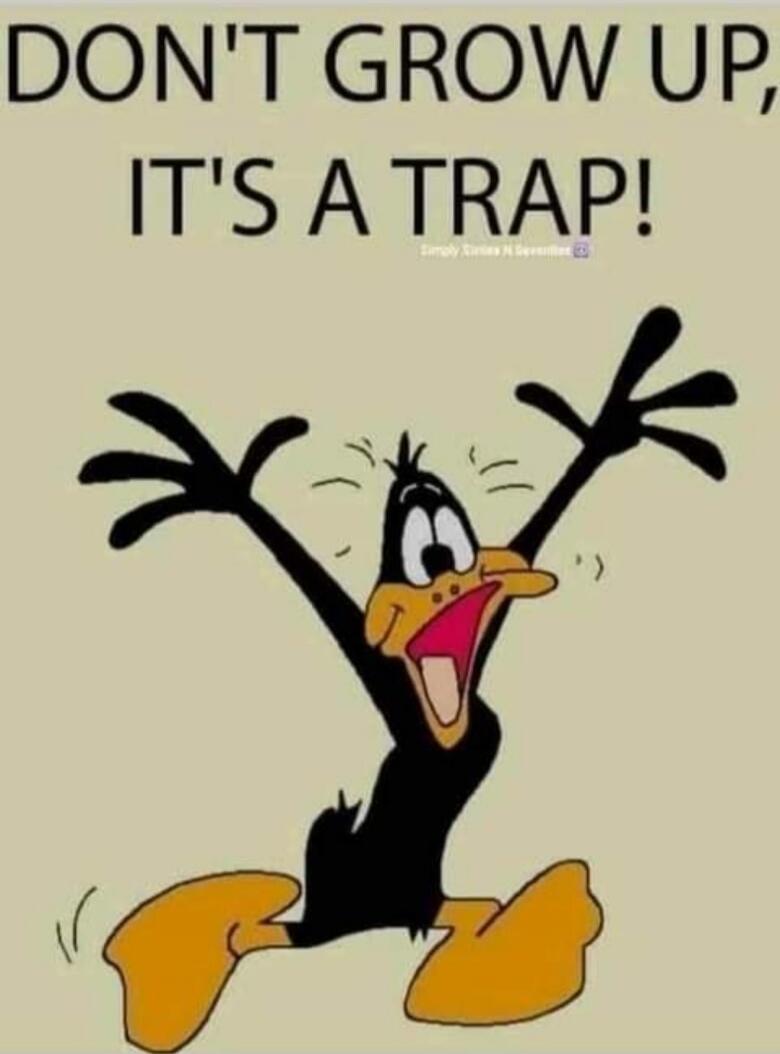 DON'T GROW UP, IT'S A TRAP!