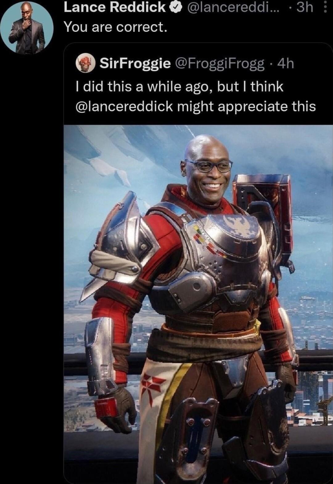 Lance Reddick lancereddi 3h ACTEICY N0 S sirFroggie FroggiFroge 4h R RGISERL RO R G IERTETEle I TG EI R GIE