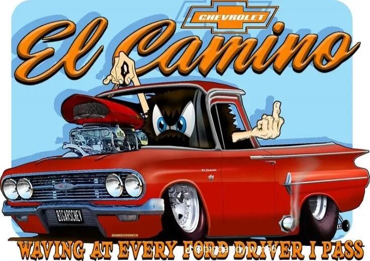 El Camino
WAVING AT EVERY OTHER DRIVER I PASS
