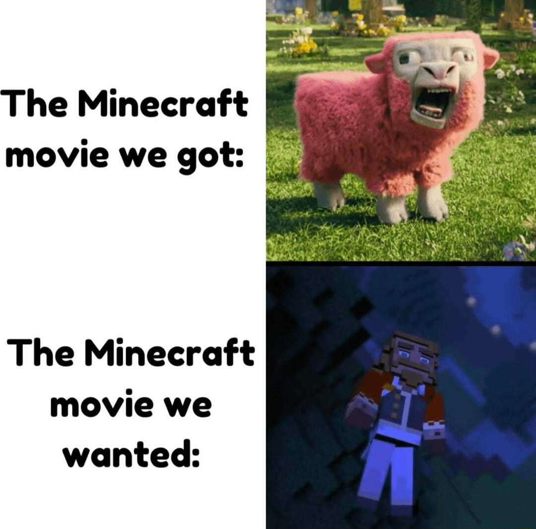 movie we got The Minecraft movie we wanted