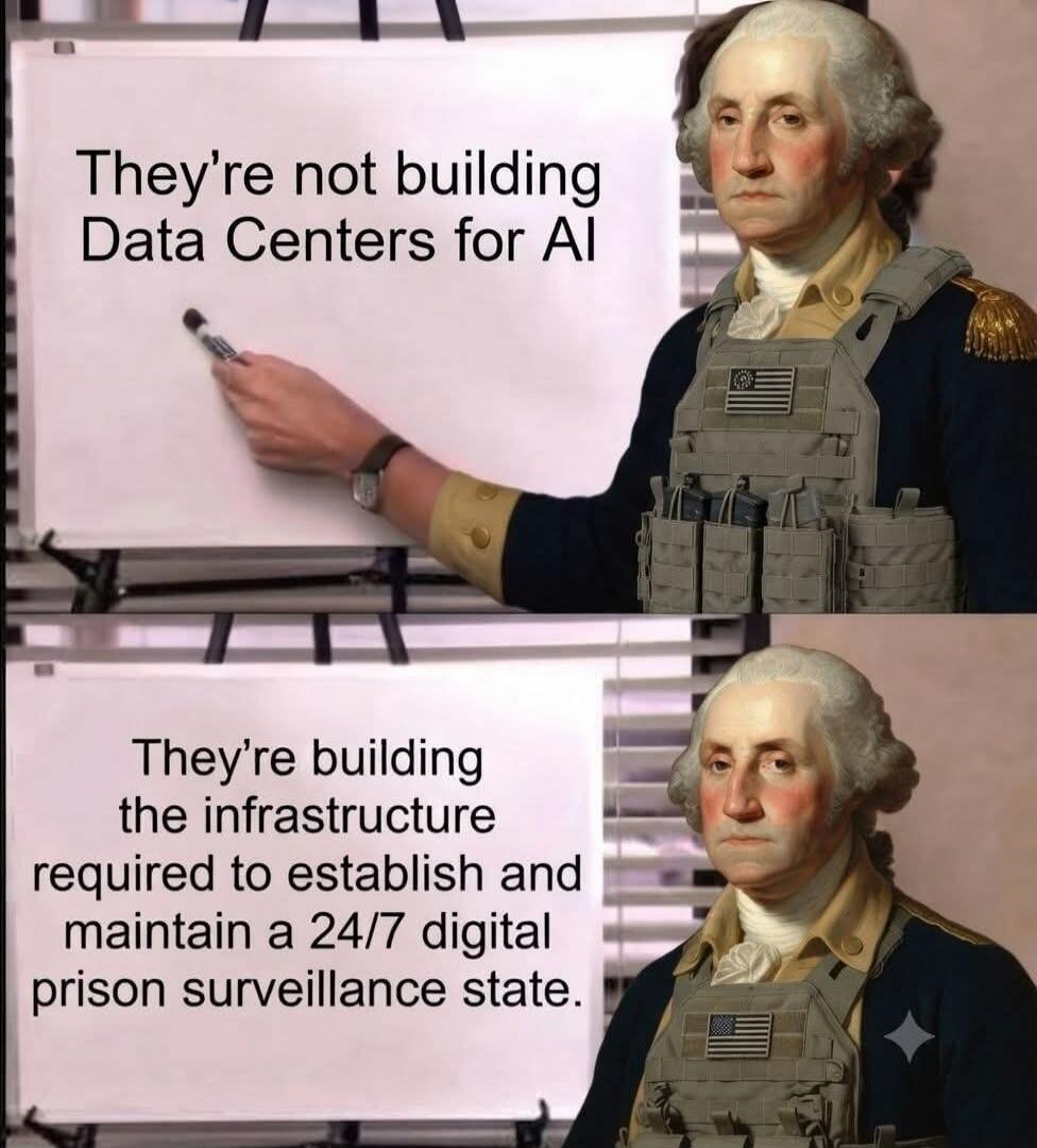 They're not building Data Centers for AI. They're building the infrastructure required to establish and maintain a 24/7 digital prison surveillance state.