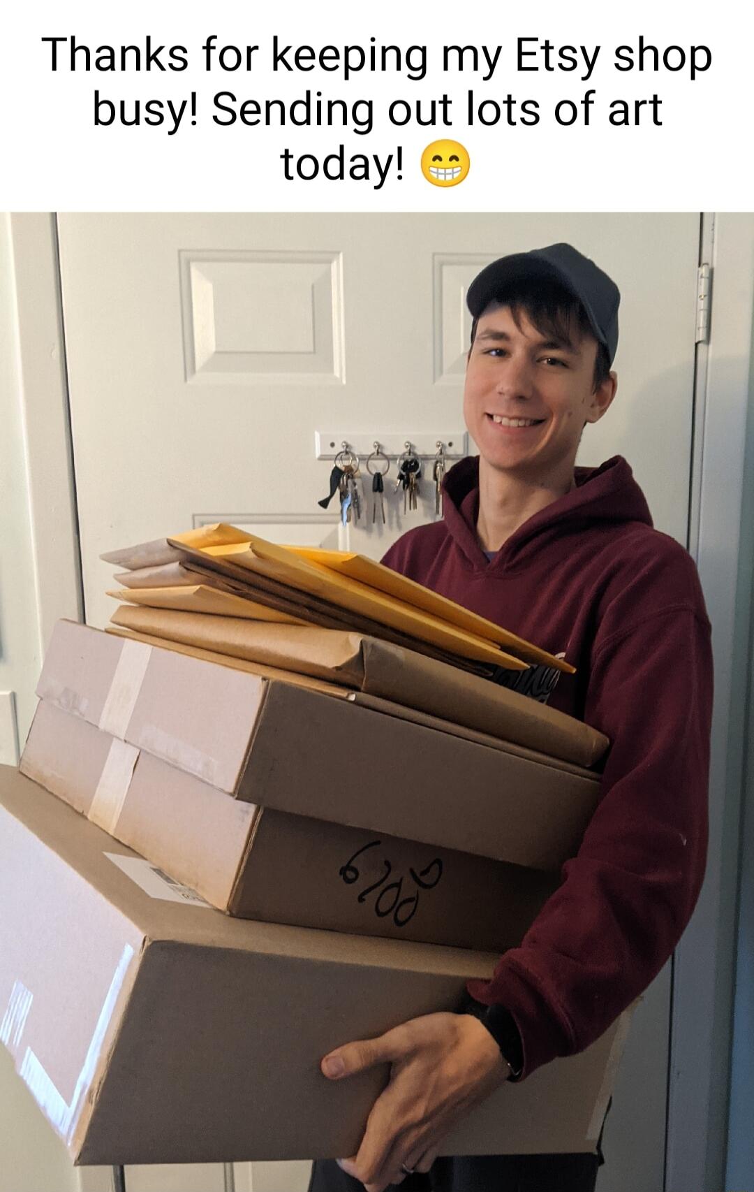 Thanks for keeping my Etsy shop busy Sending out lots of art today 2